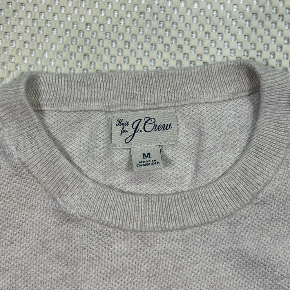 J. Crew Knit Crewneck Fitted Sweater Textured‎ Cotton Blend Pullover Top Mens M